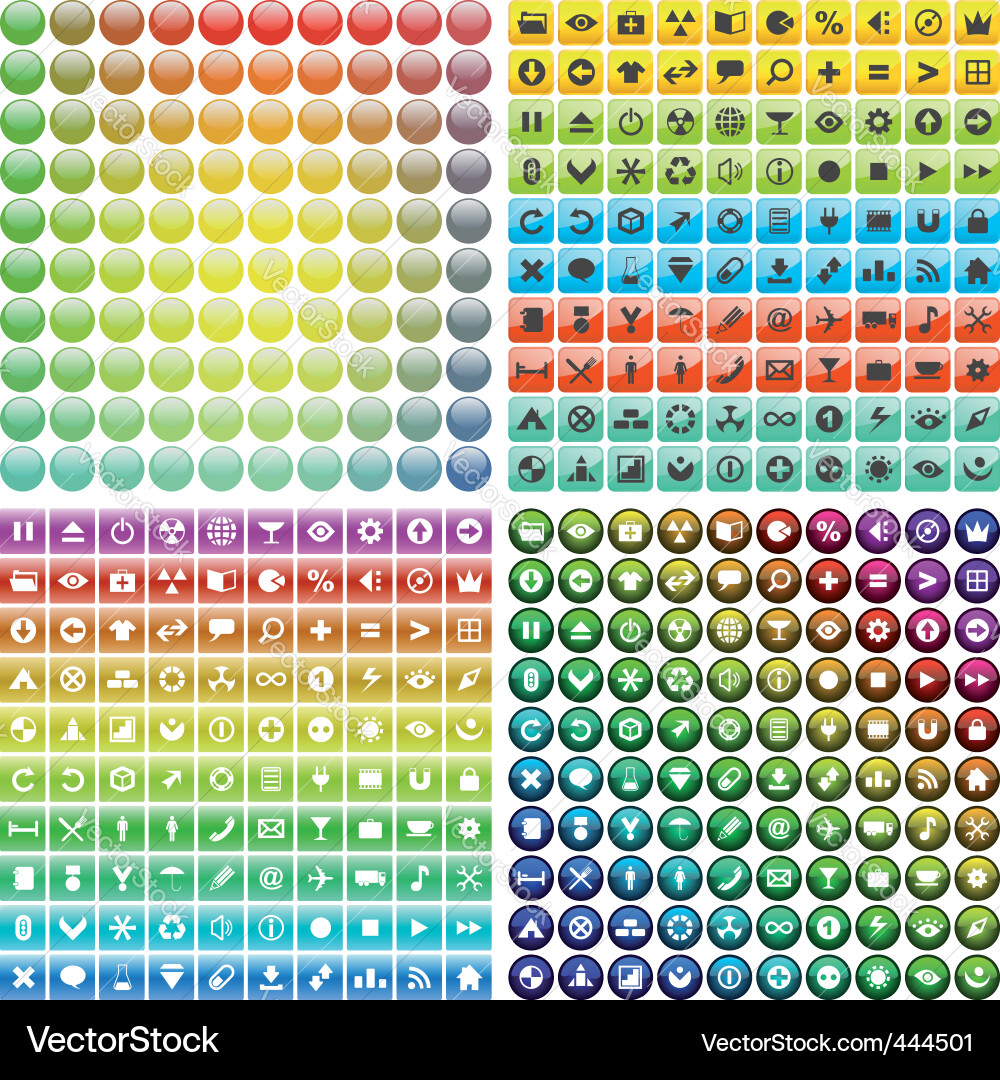 Web Button Set Vektorbild
