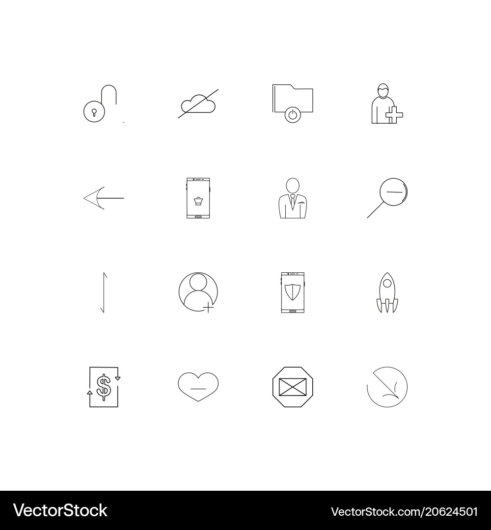Web und Text einfache lineare Symbole gesetzt umrissen Web und Text einfache lineare Symbole gesetzt umrissen vektorbild