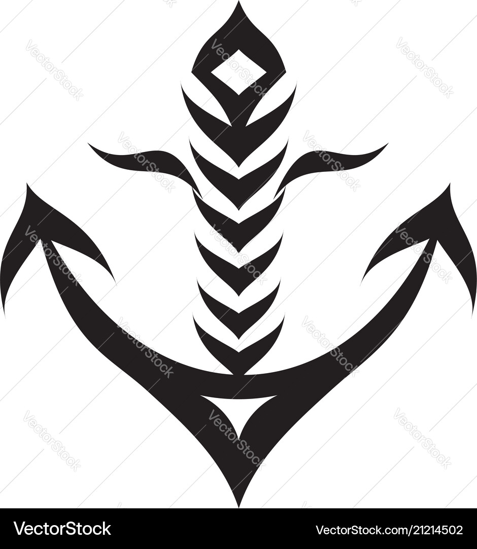 Abstract anchor icon simple style Abstract anchor icon simple style Vector Image