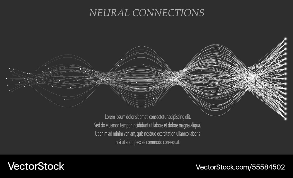 Abstract visualization of neural Abstract visualization of neural vector image