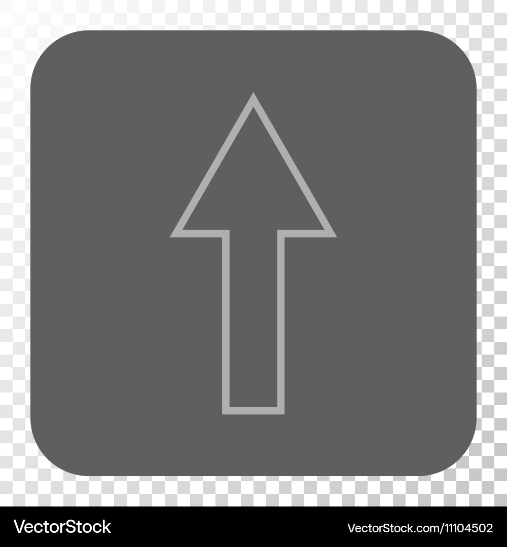 Arrow up rounded square button vector image