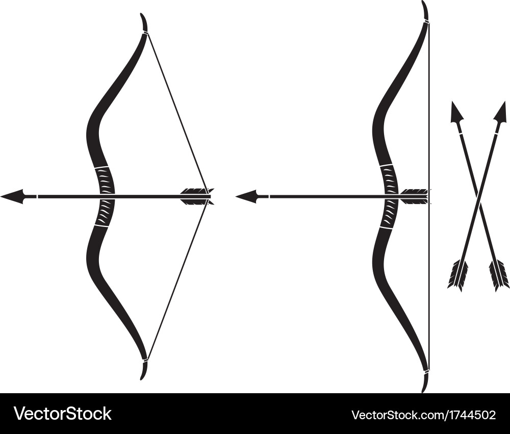 Bow and arrow Royalty Free Vector Image - VectorStock