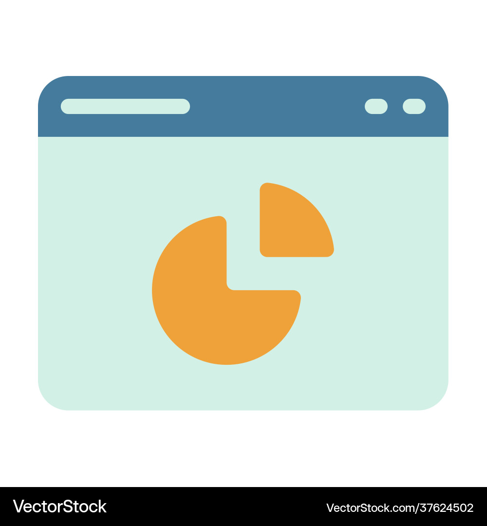 Chart website analytic single isolated icon Vector Image