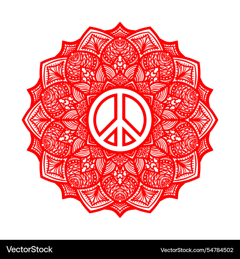 Circular pattern element in the form of a mandala Circular pattern element in the form of a mandala vector image