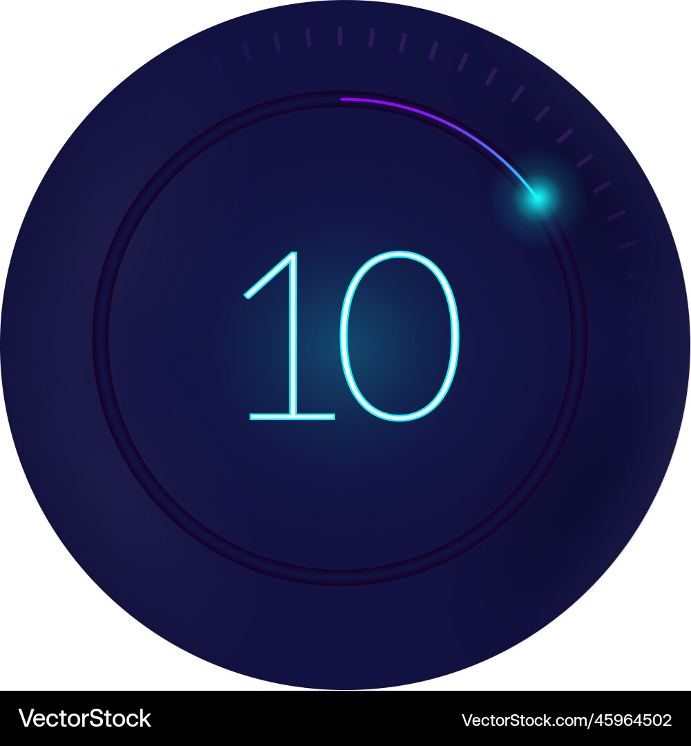 Countdown 10 seconds composition Countdown 10 seconds composition vector image