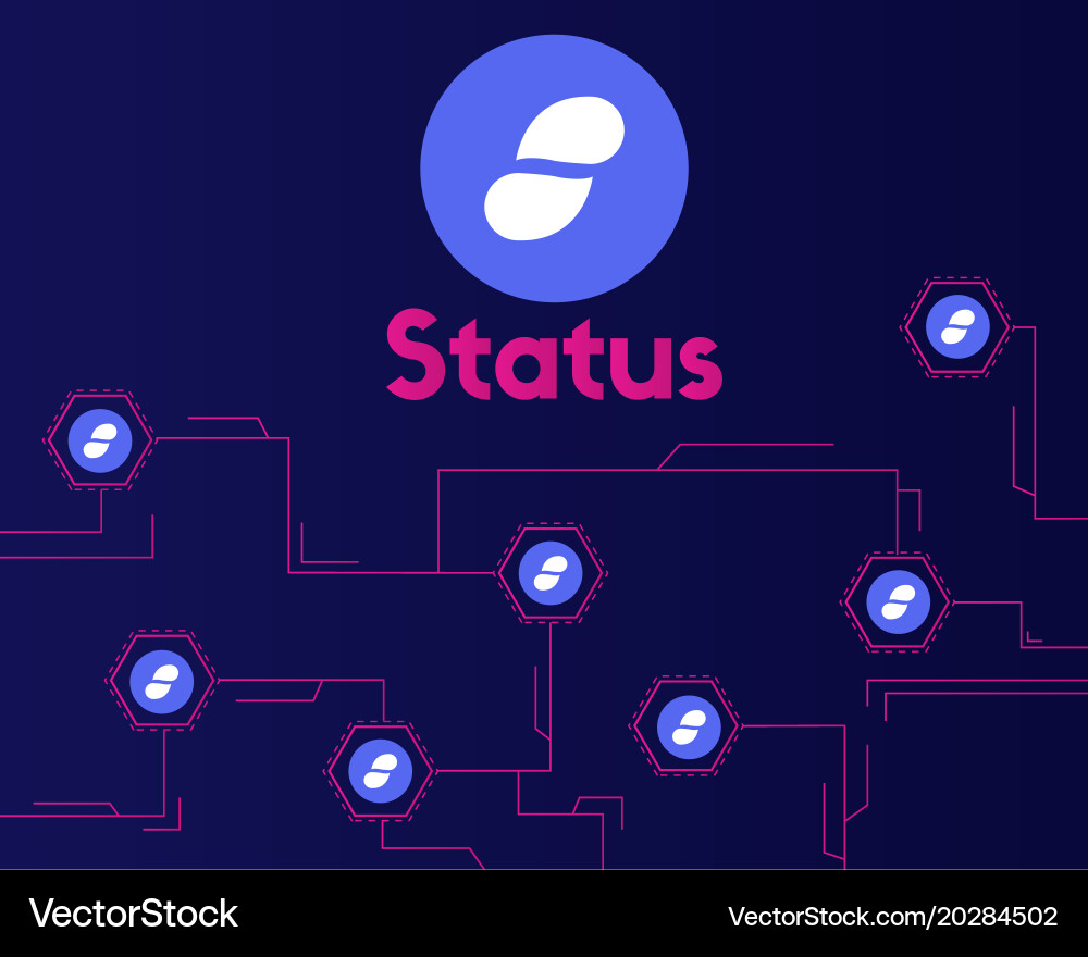 Cryptocurrency status style on dark background vector image