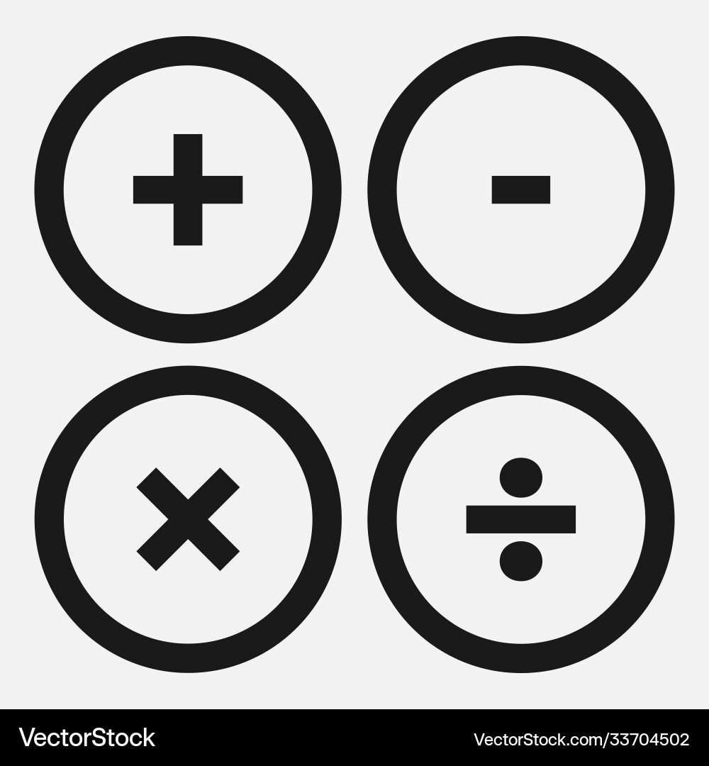 Dark Web Math Button - Abstract Vector Image