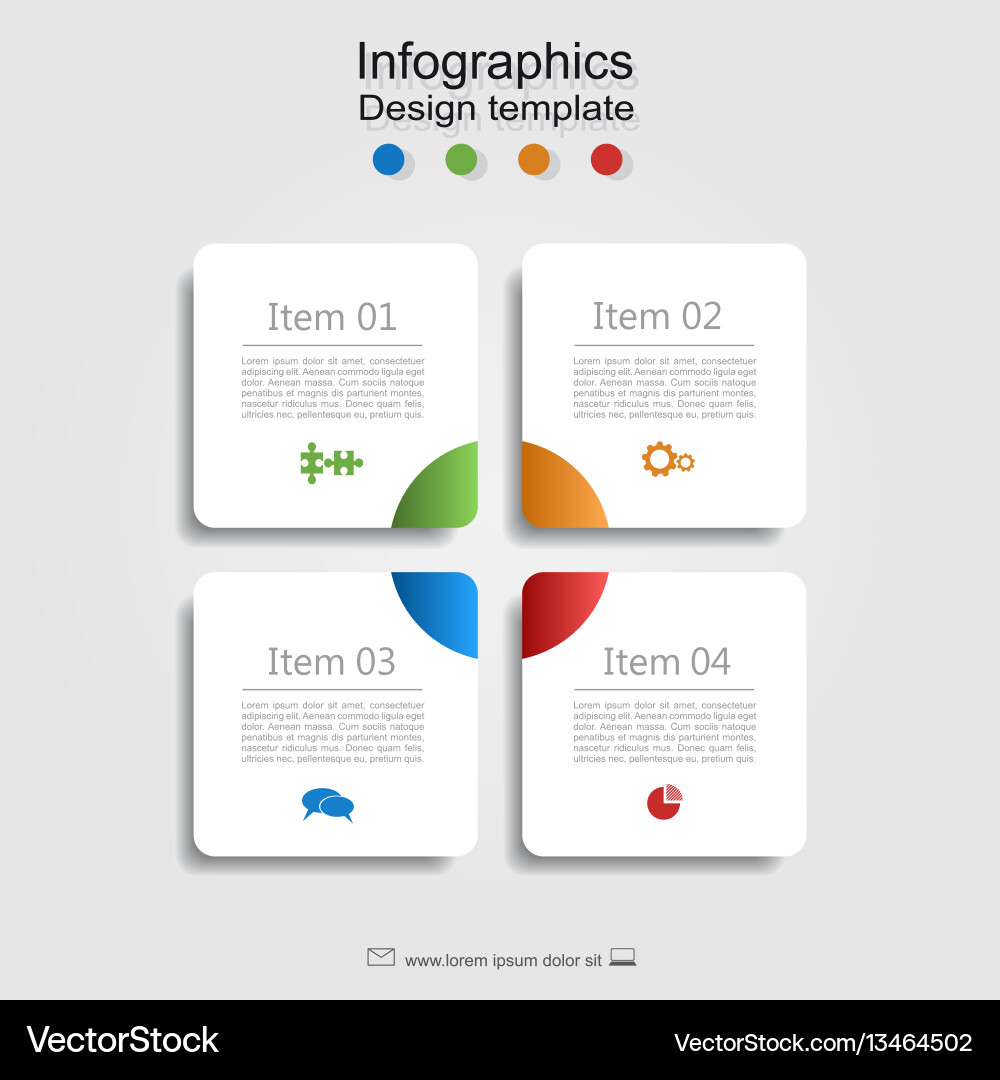 Data Report Template - Modern Infographic Vector Image