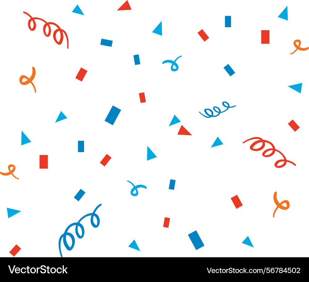 Dynamic with red and blue confetti elements Dynamic with red and blue confetti elements Vector Image