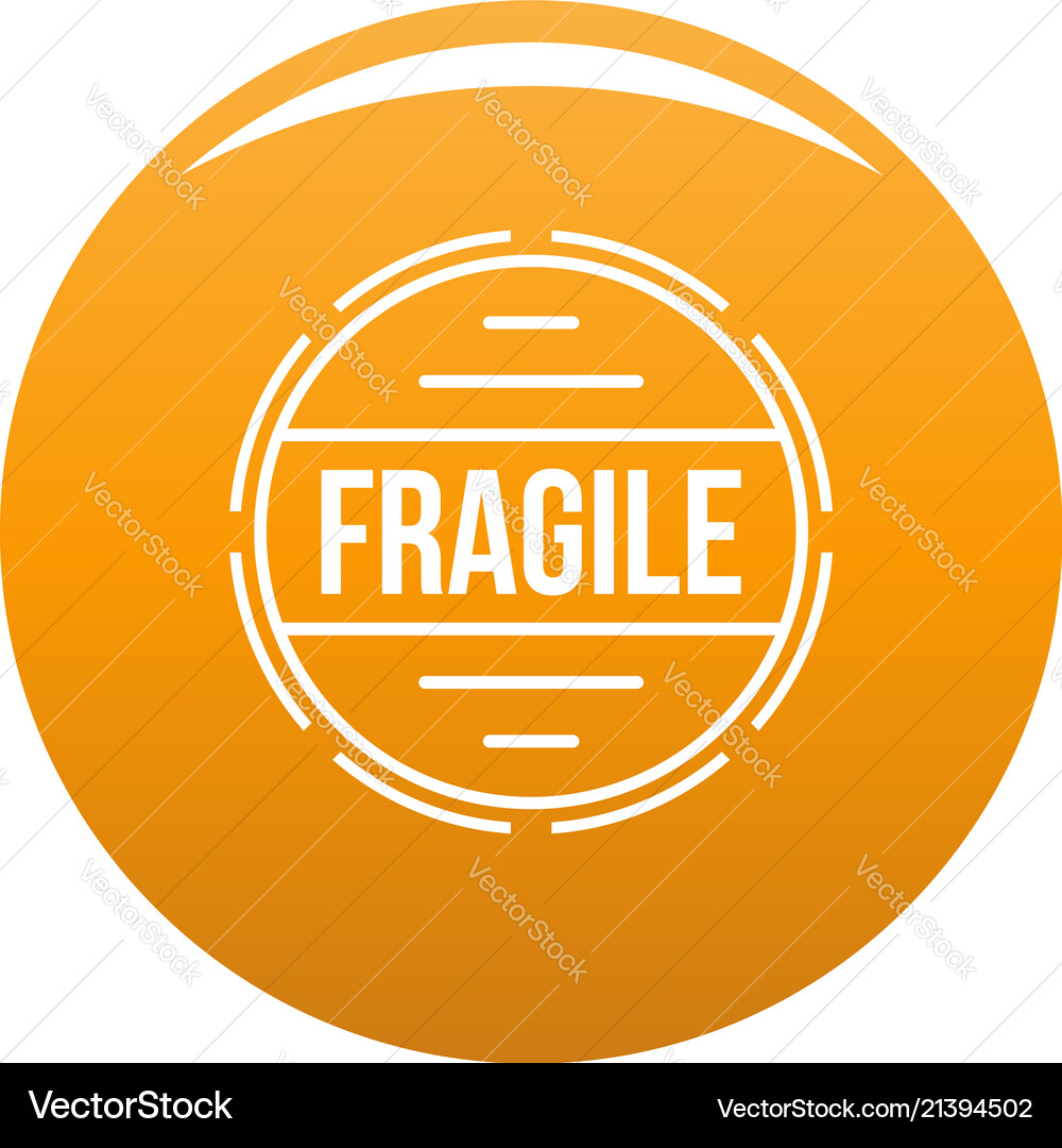Fragile logo simple style vector image