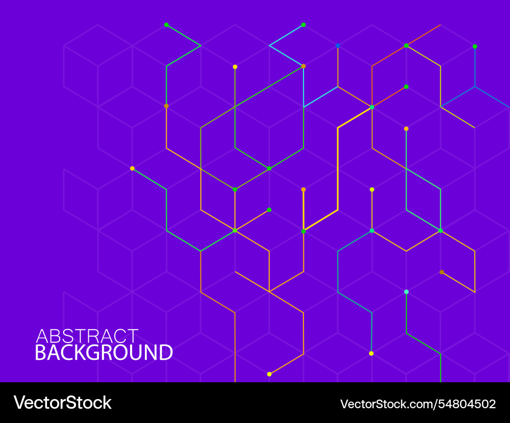 Geometric Cube Background Vector Image