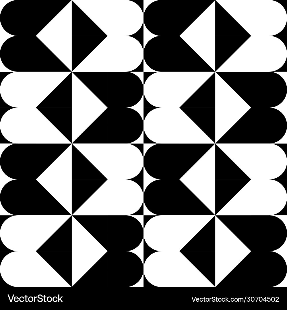 Geometric ornament black and white triangles Geometric ornament black and white triangles vector image