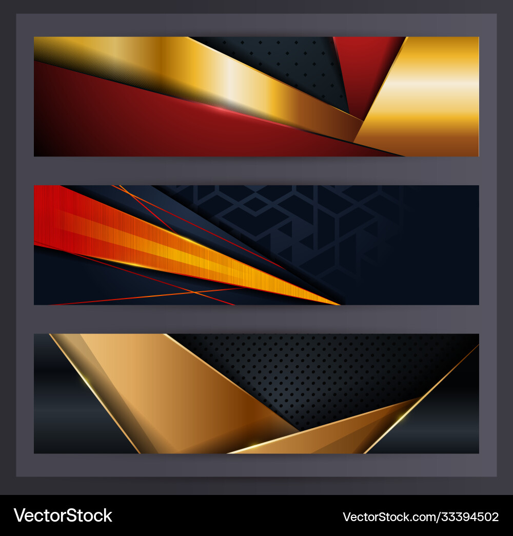 Horizontal banner set collection with various Horizontal banner set collection with various Vector Image