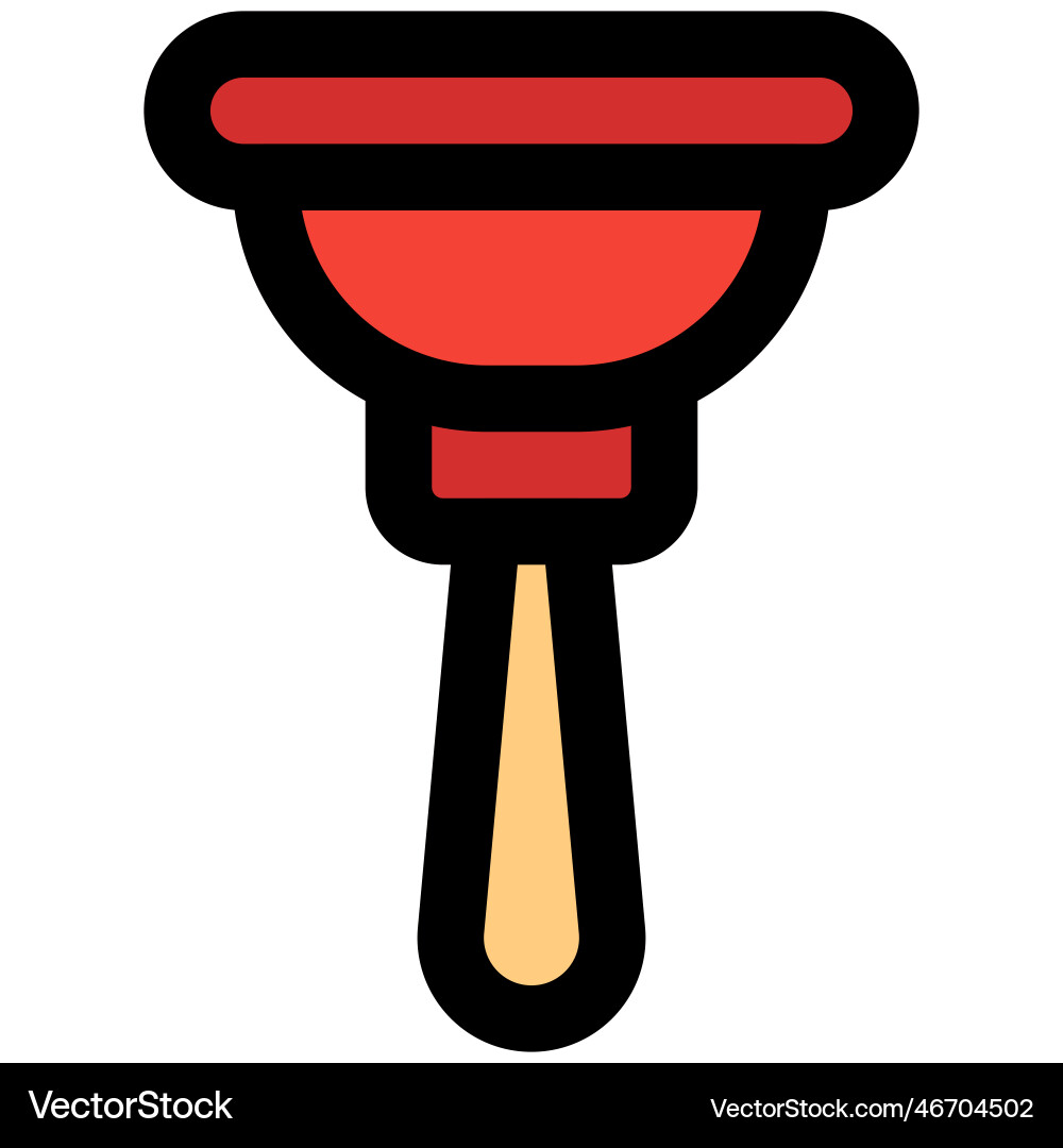 Plunger a device for removing blockage Vector Image