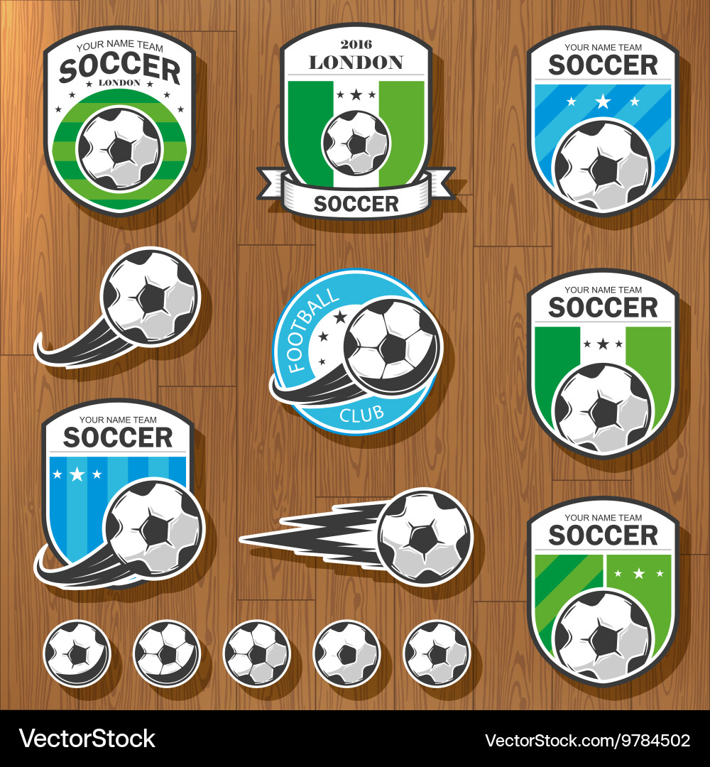 Set of football logos vector image