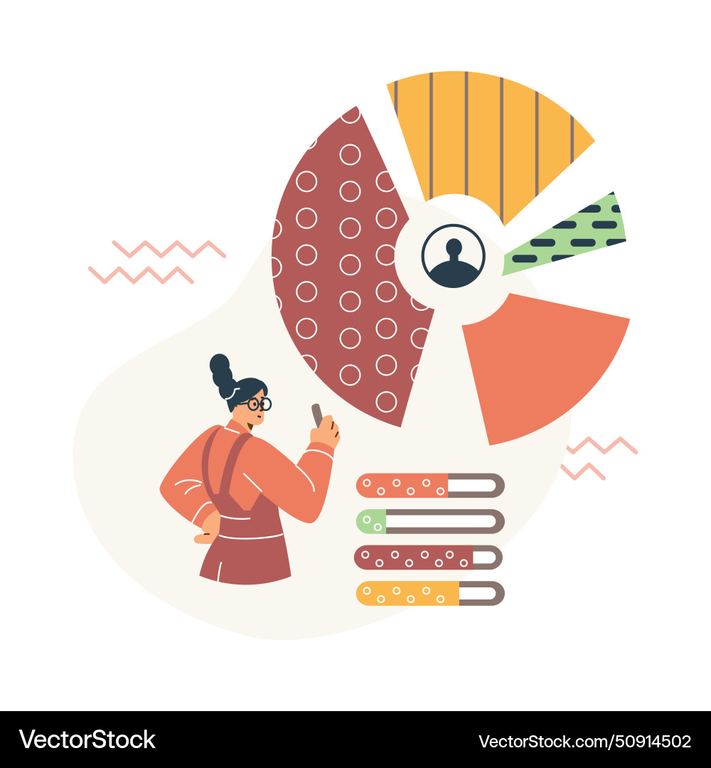 Statistician Pie Chart Royalty Free Vector Image Statistician Pie Chart Royalty Free Vector Image