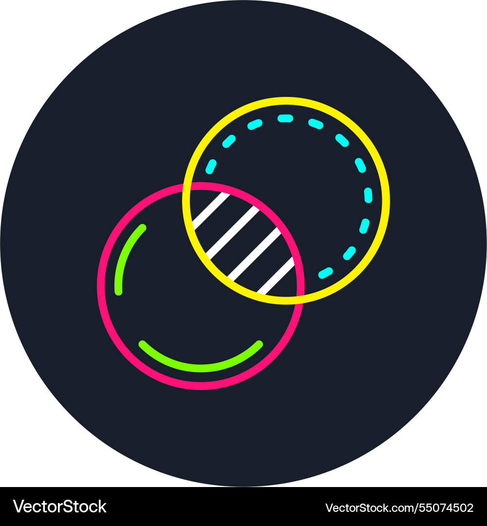 Transparency line multi color icon Vector Image
