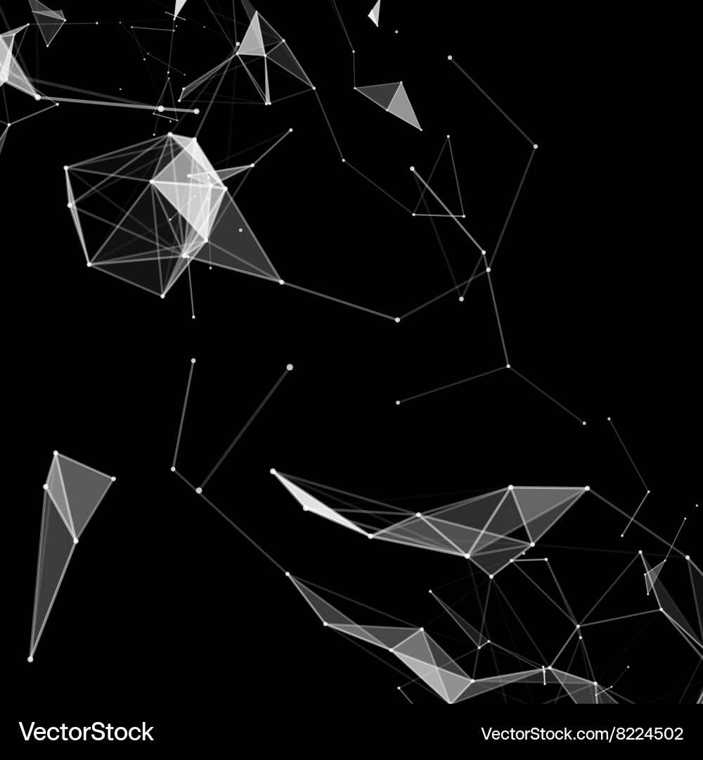 Virtual abstract background with particle vector image