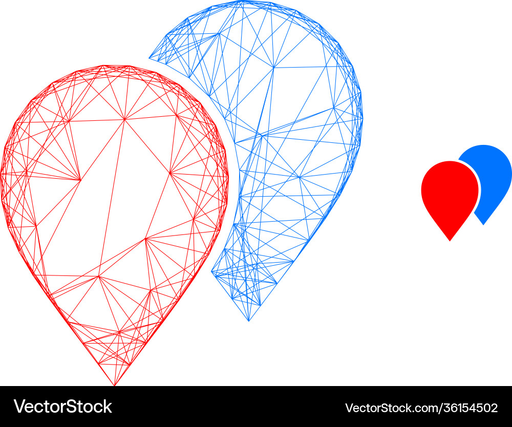 Web carcass map pointers icon Web carcass map pointers icon vector image