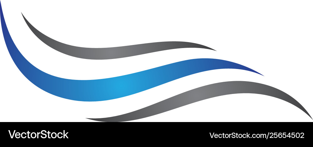 Wellensymbol Design Vektorbild