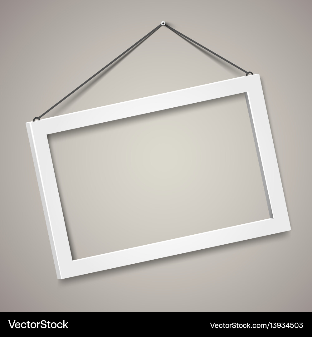 3d picture frame design for a4 image vector image