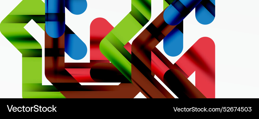 Abstract background - colorful lines composition Vector Image