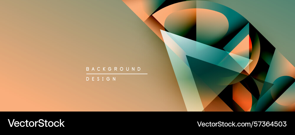 Abstract geometric shapes blend creating dynamic Vector Image