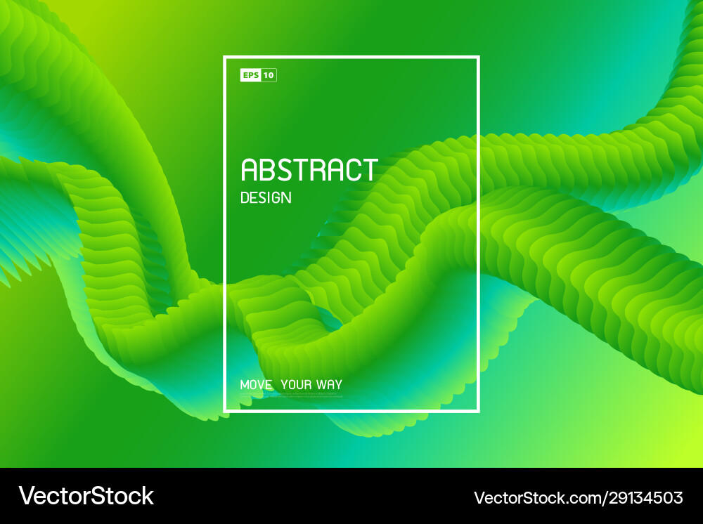 Abstract gradient green fluid wavy pattern design Abstract gradient green fluid wavy pattern design Vector Image