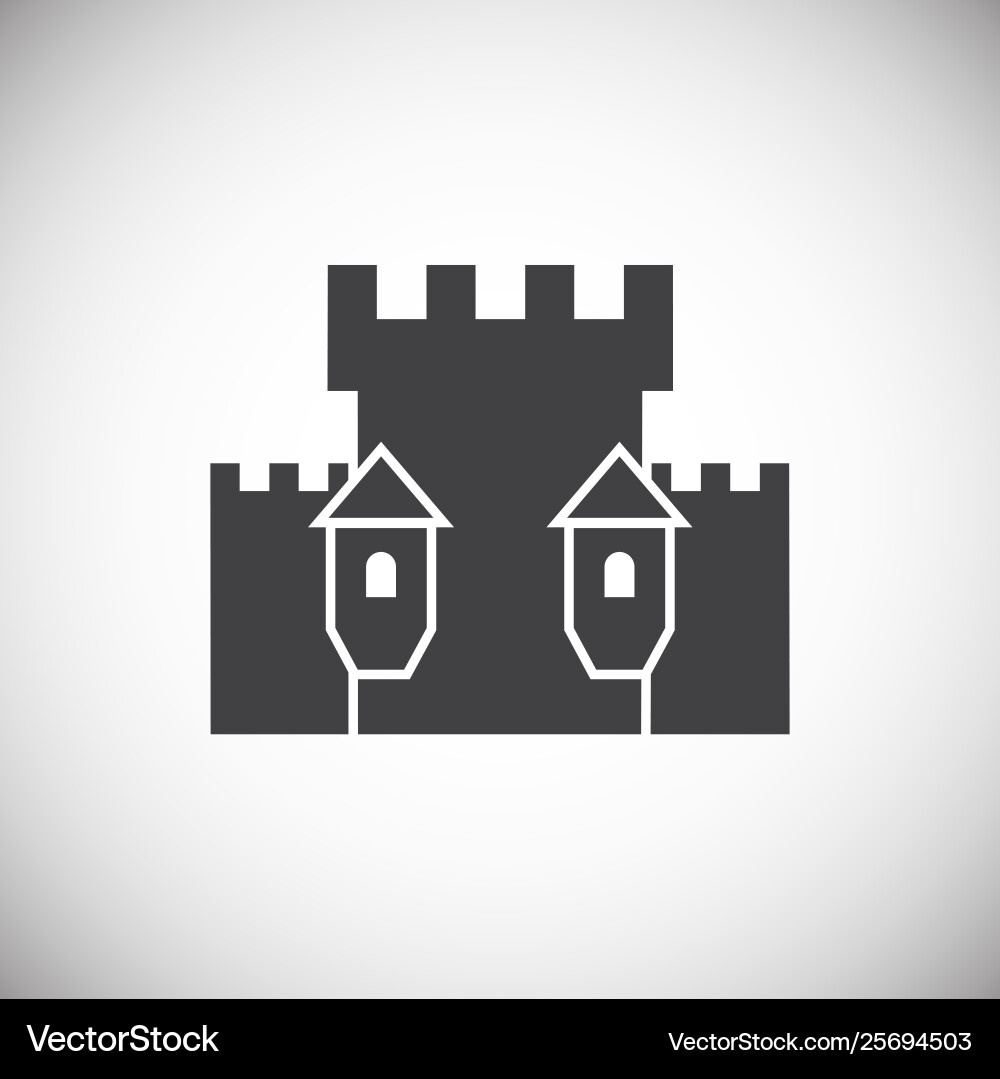 Castle icon on background for graphic and web Vector Image