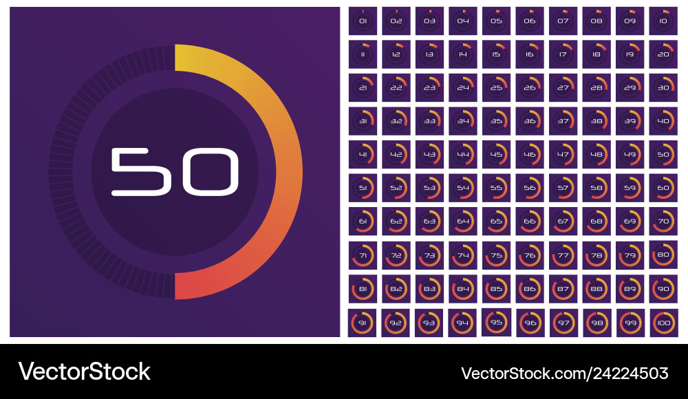 Circular Interval Timer Chart vector image