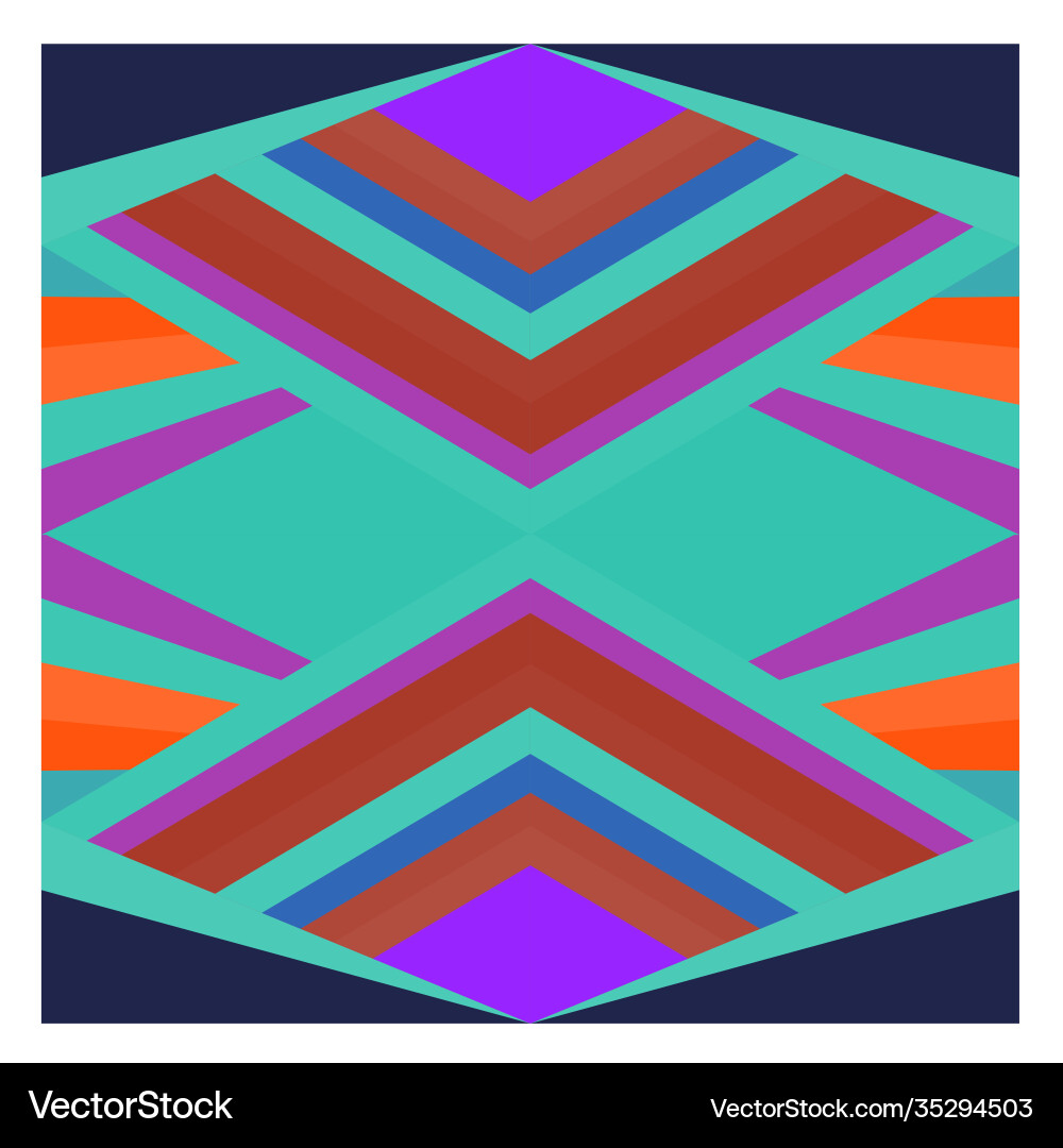 Colorful geometric and curve background pattern Vector Image