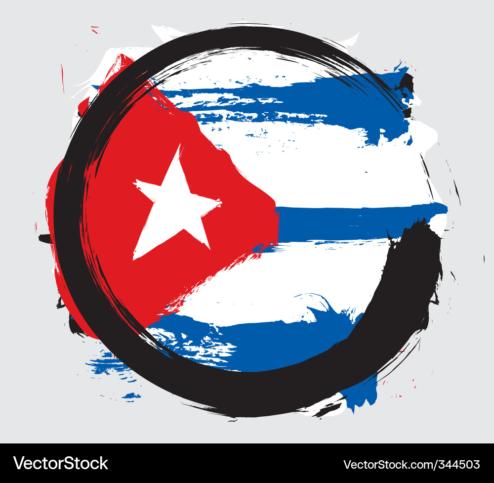Cuban Flag Grunge Texture Vector Image