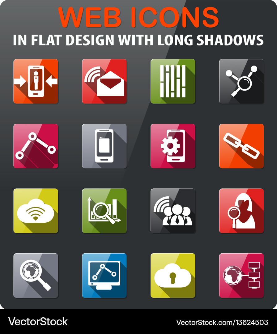 Data analytic icon set Vector Image
