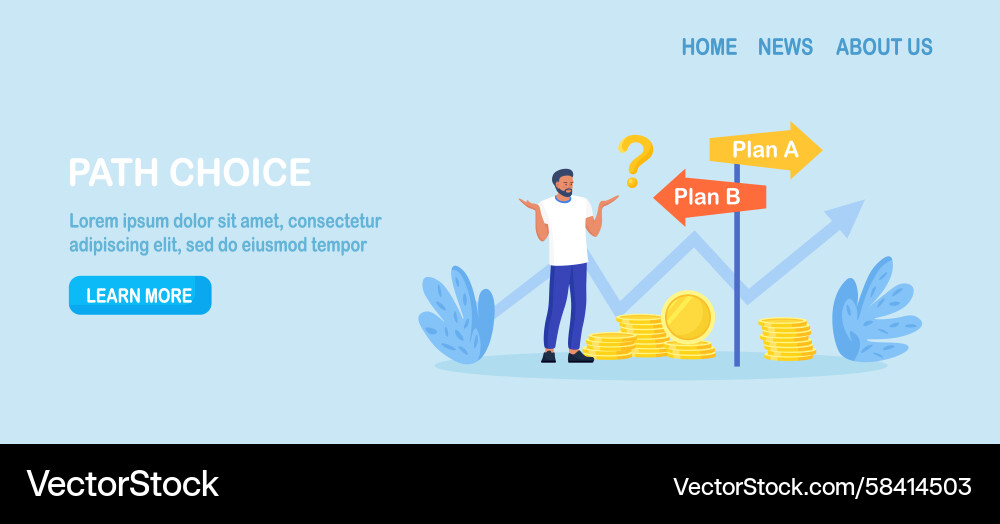 Difficult Choices & Career Paths Vector Image