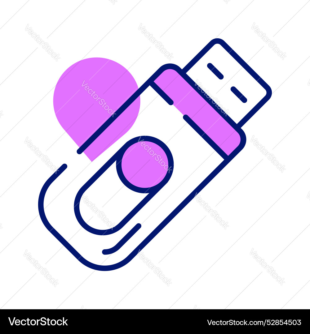 Flash drive in modern style editable of universal Vector Image