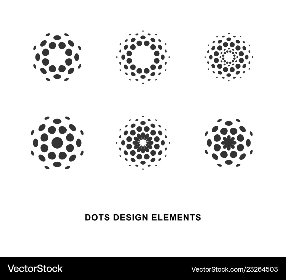 Halftone dots forms Halftone dots forms vector image
