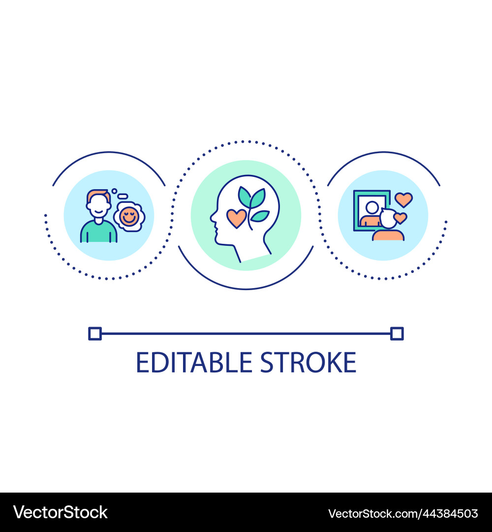 Healthy self esteem loop concept icon Healthy self esteem loop concept icon vector image