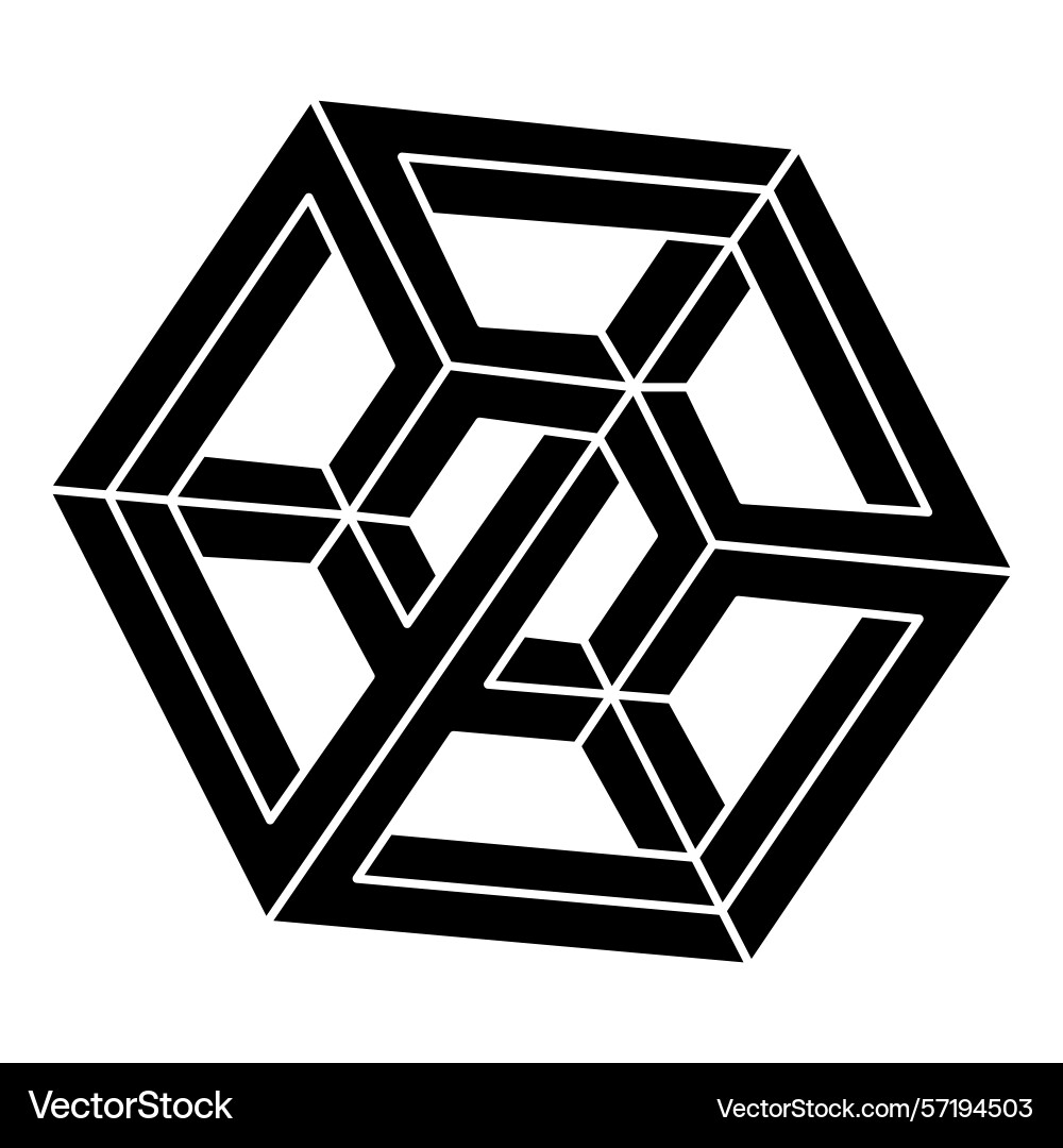 Impossible shape web design element geometric Vector Image