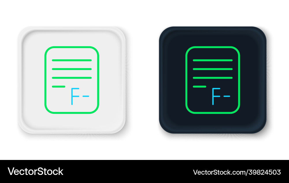 Line exam paper with incorrect answers survey icon vector image