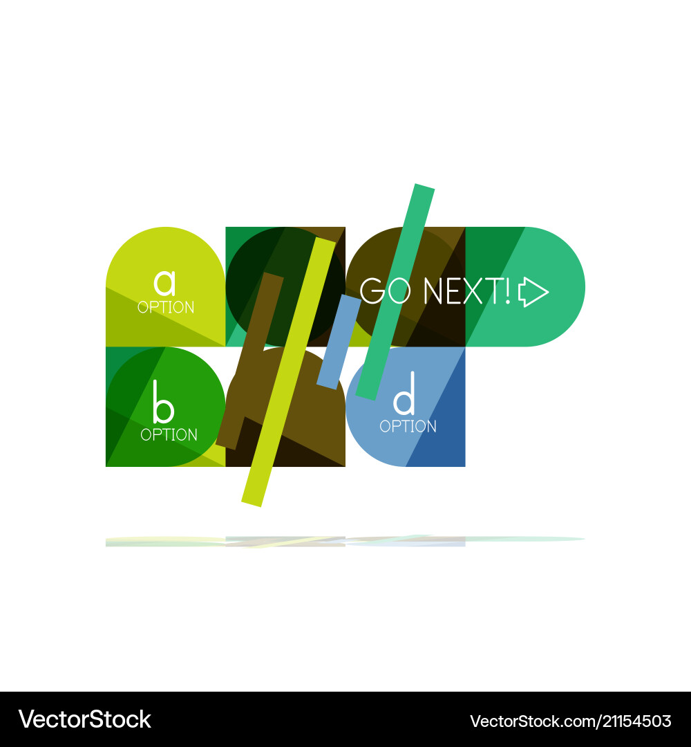 Minimal flat clean abstract option step Vector Image
