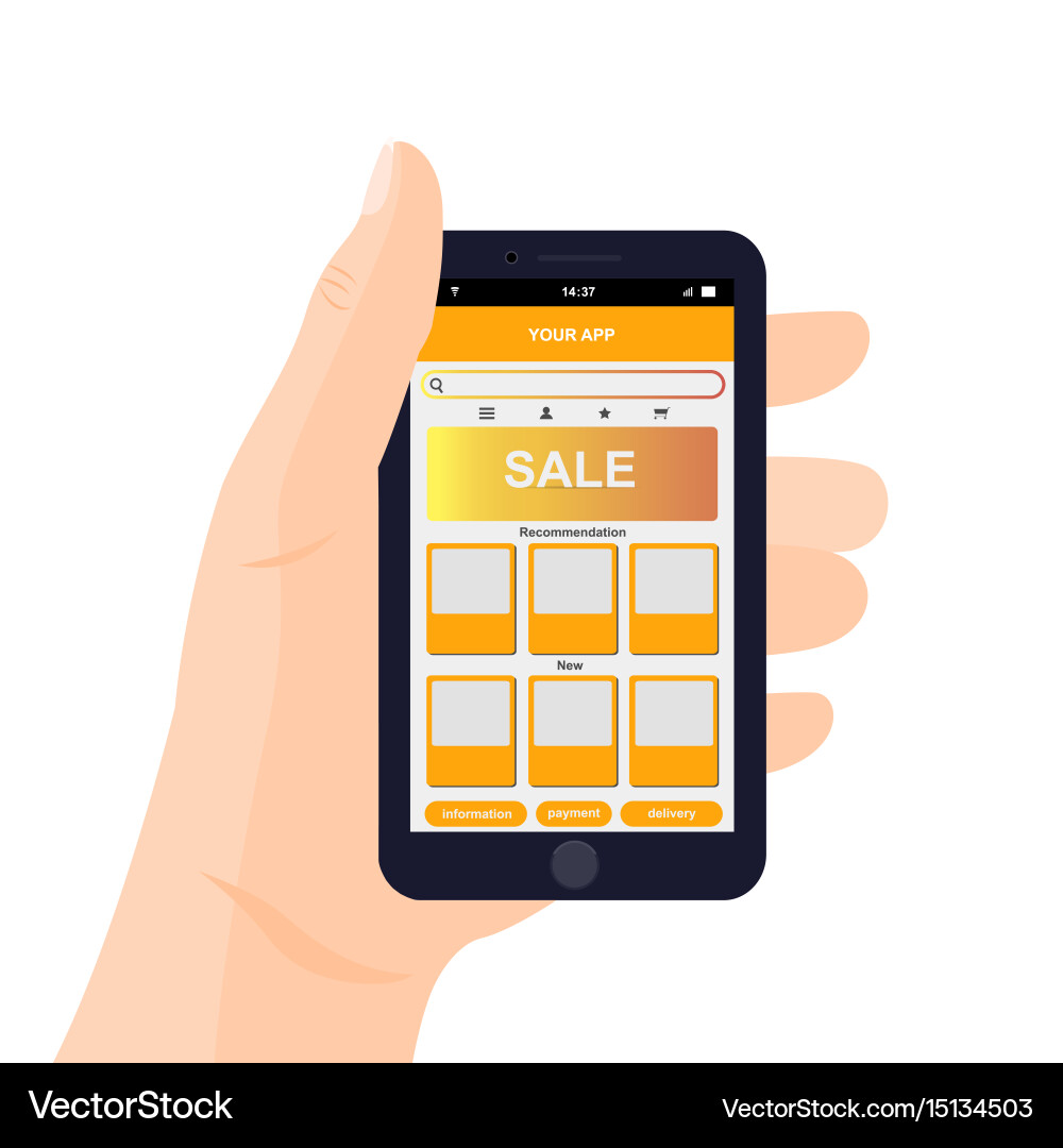 Mobile app interface design Vector Image