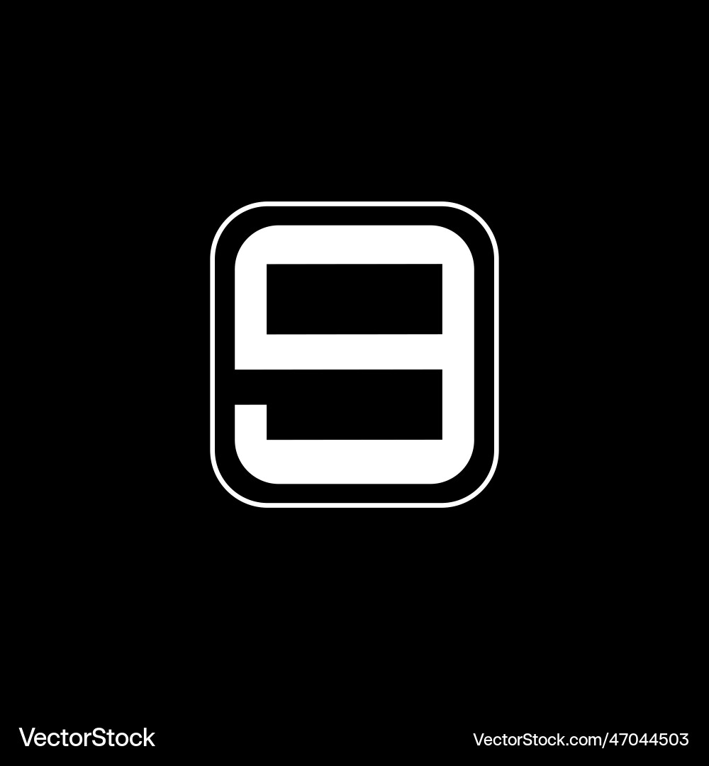 Monogram logo with shape style design template Monogram logo with shape style design template vector image