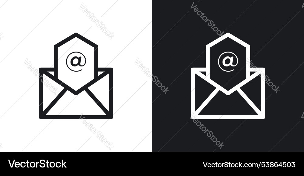 Open email icon set Open email icon set vector image