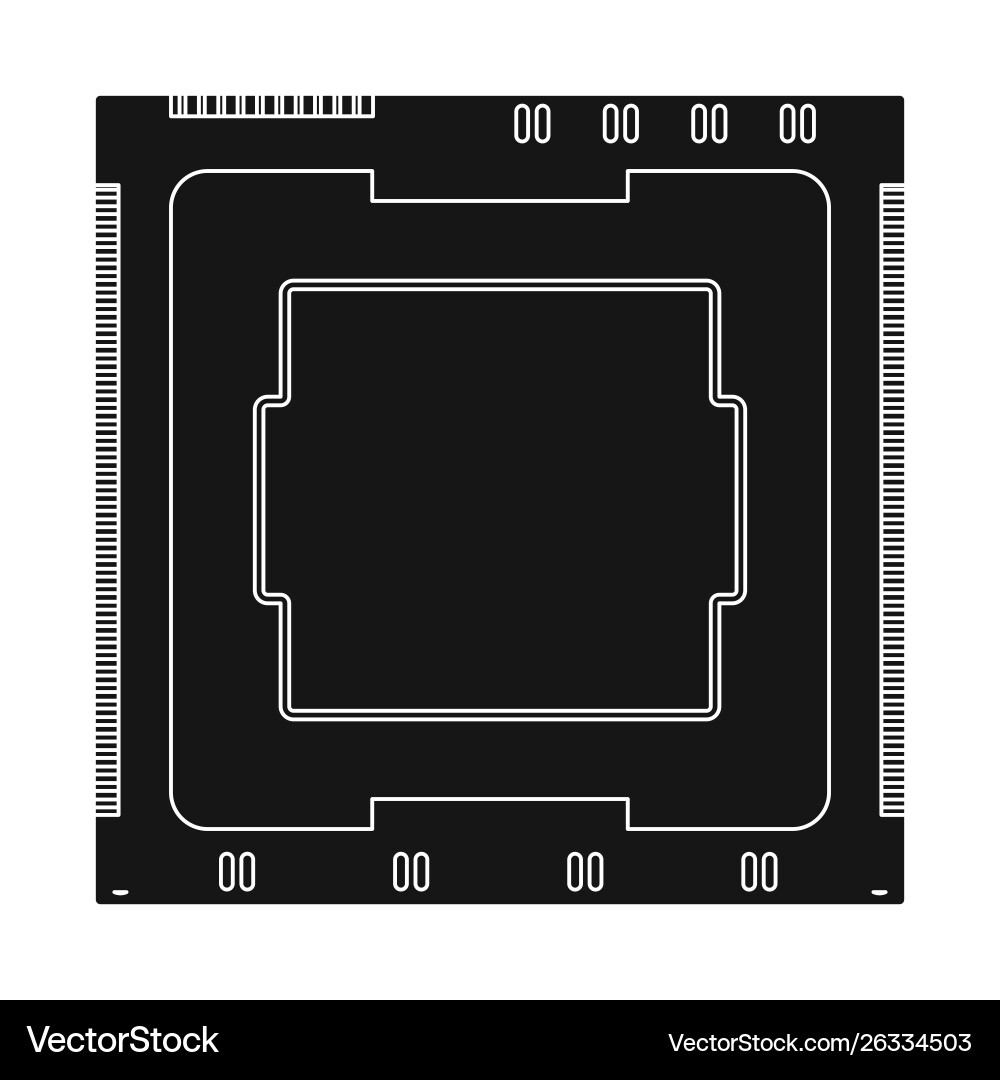 Processor and chip symbol Vector Image