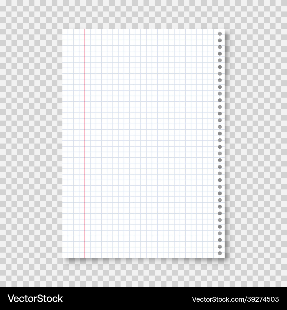 Realistic blank lined paper sheet in a4 format Realistic blank lined paper sheet in a4 format vector image