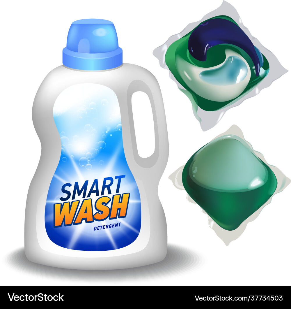 Realistic mock up container for liquid Realistic mock up container for liquid vector image
