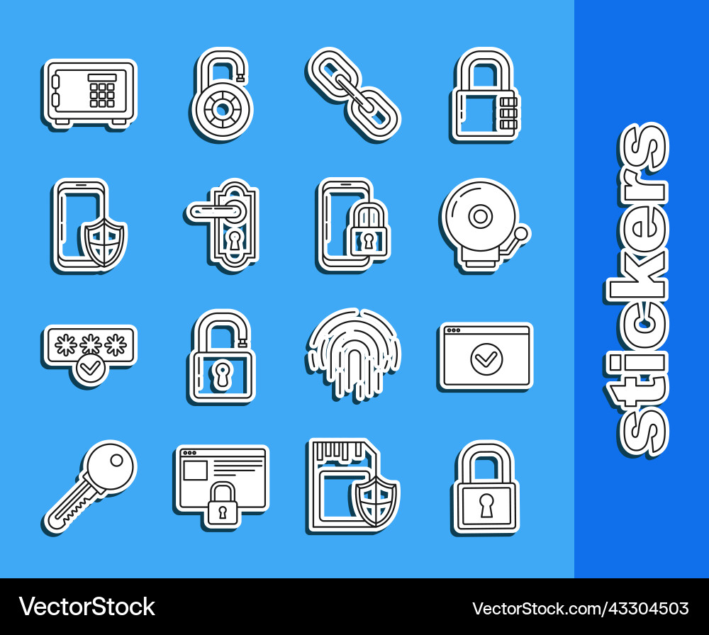 Set Line Lock sichern Sie Ihre Website mit https ssl Set Line Lock sichern Sie Ihre Website mit https ssl vektorbild