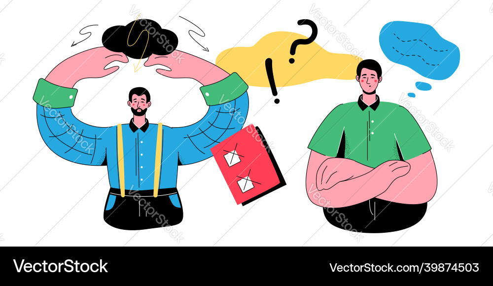 Unsolved problem - colorful flat design style vector image