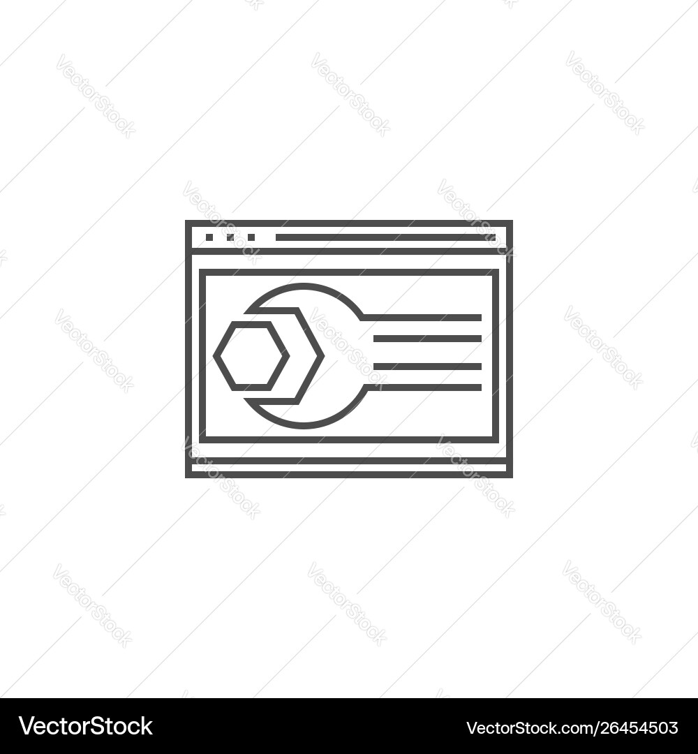 Website optimization line icon vector image