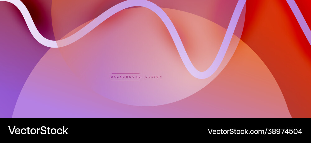 Abstract gradient background with wave line Vector Image